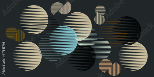 Background with various circles .Modern Design . Elegant poster. Vector geometric textured shapes.