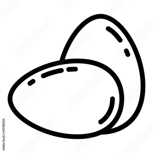Chicken eggs icon. Outline Chicken eggs vector icon for web design isolated on white background