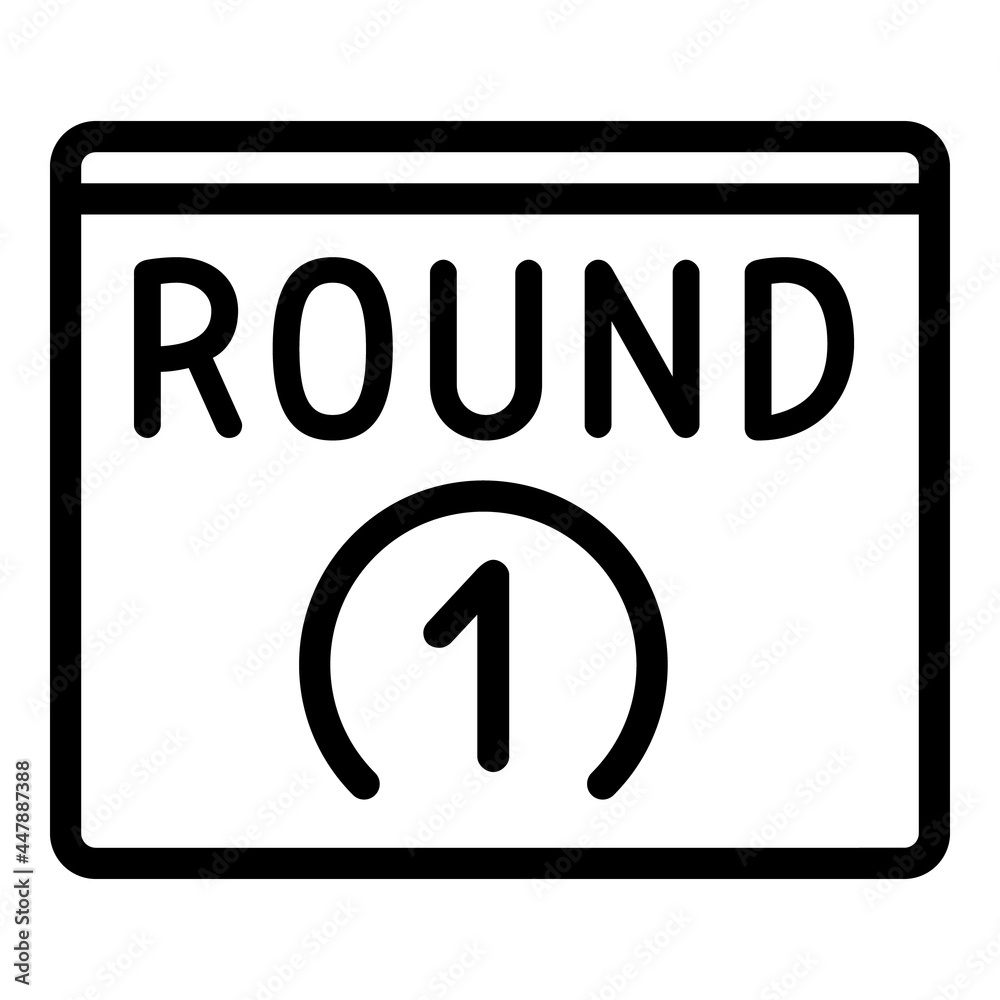 Boxing round icon. Outline Boxing round vector icon for web design isolated on white background