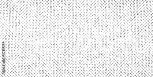 Vector fabric texture. Distressed texture of weaving fabric. Grunge background. Abstract halftone vector illustration. Overlay to create interesting effect and depth. Black isolated on white. EPS10.