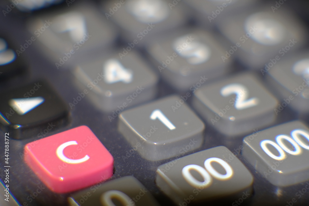 Close up calculator on desk office Close up calculator on desk office