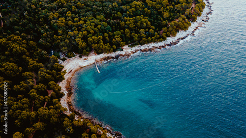 Drone Shot of a coast in Croatia
