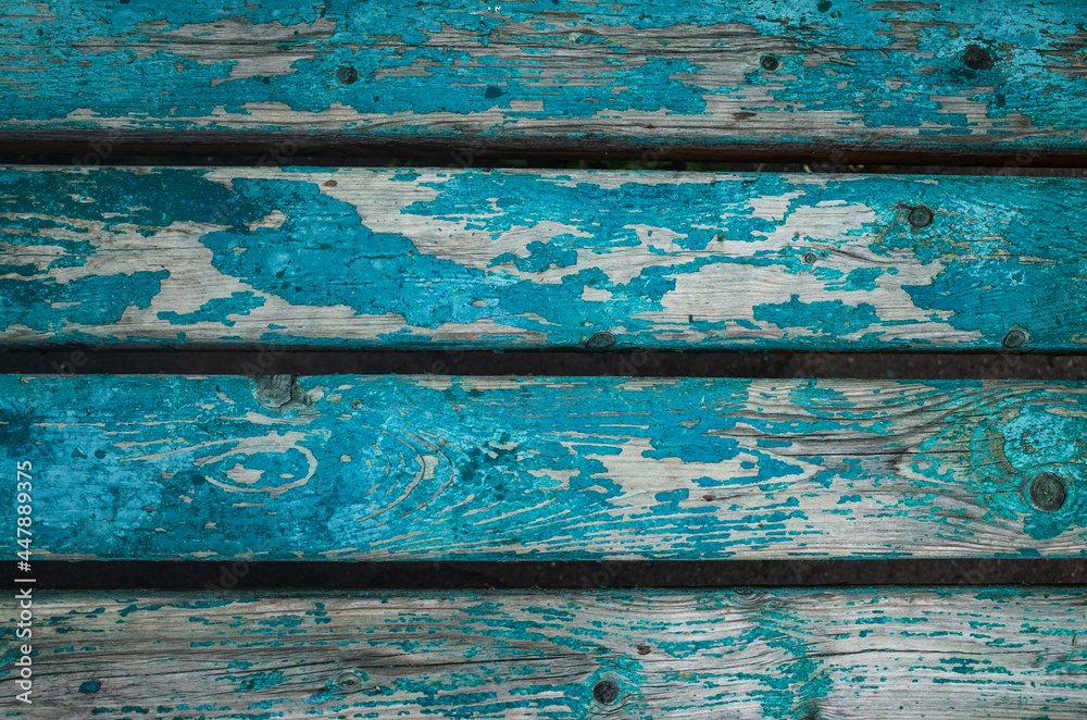 Obraz premium Surface of old wood Paint over with white and blue