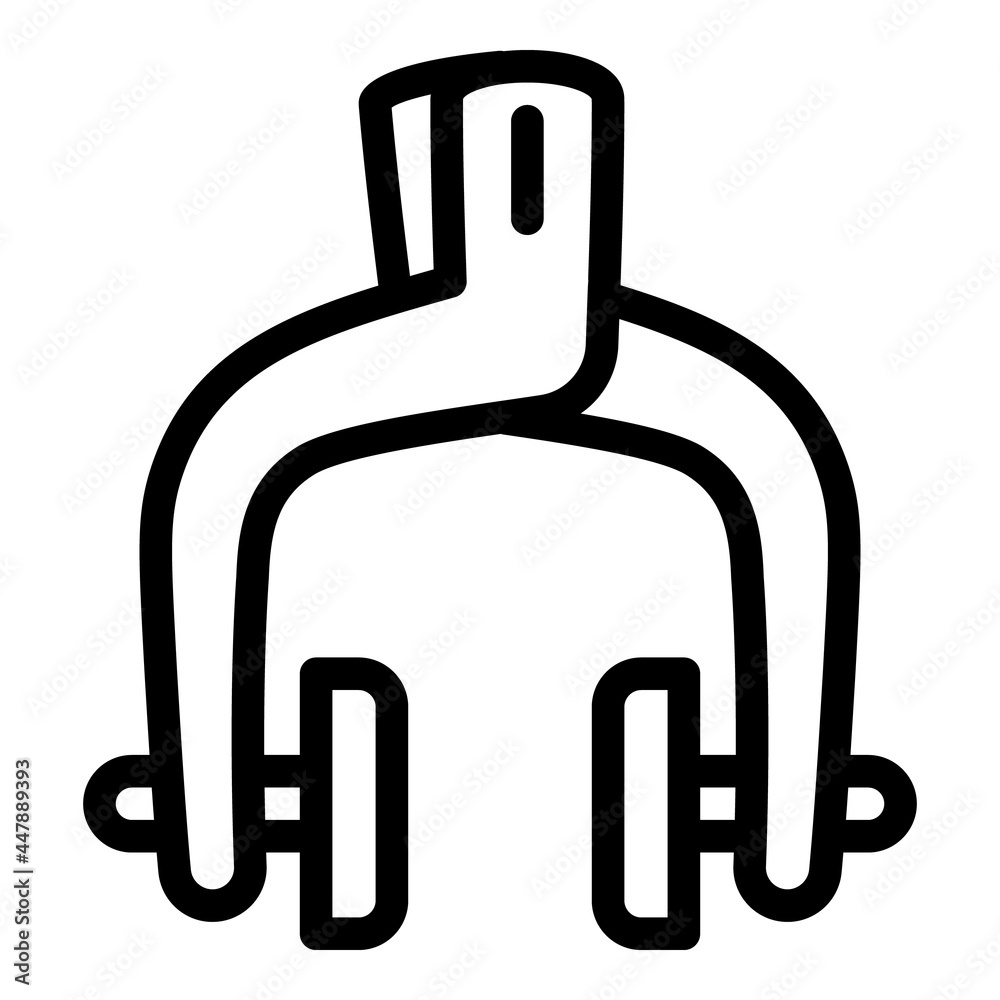 Bike brake pads icon. Outline Bike brake pads vector icon for web design isolated on white background Bike brake pads icon. Outline Bike brake pads vector icon for web design isolated on white background