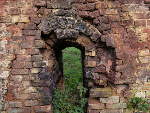 Ruin of an old brickyard Groenlanden in the Ooijpolder, Gelderland Province, The Netherlands