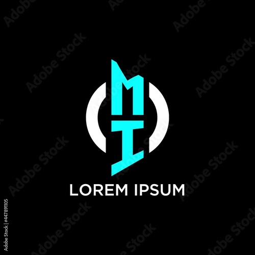 MI circle monogram logo