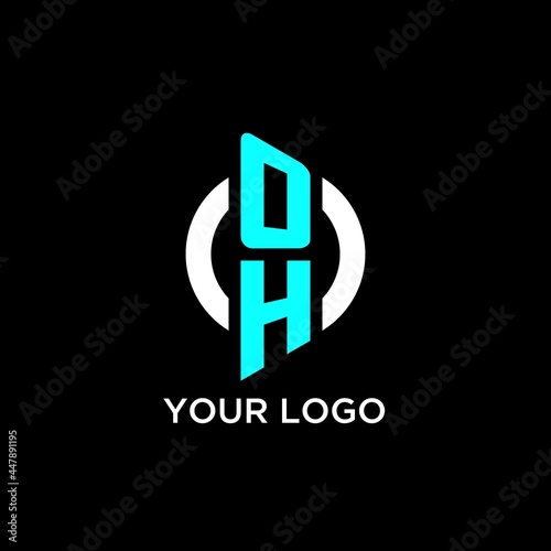 OH circle monogram logo
