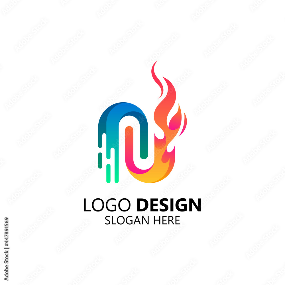 Obraz premium colorful and shiny logo for refrigeration logo design