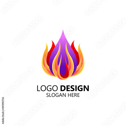 colorful and shiny logo for refrigeration logo design