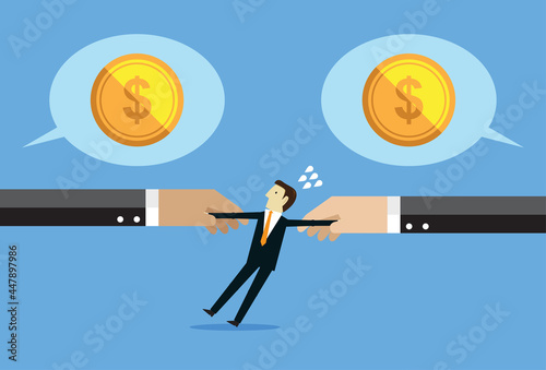 Businessmen snatching up talented employees