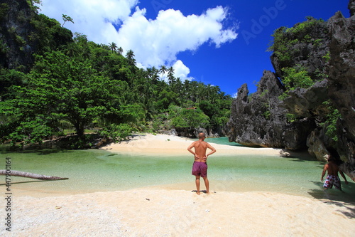 View of a pristine beach in the Philippines