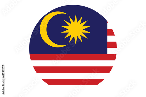 Free Download Circle flag vector of Malaysia on white background. - GFXLoad