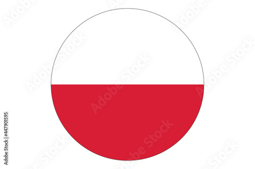 Free Download Circle flag vector of Poland on white background. - GFXLoad