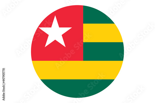 Free Download Circle flag vector of Togo on white background. - GFXLoad