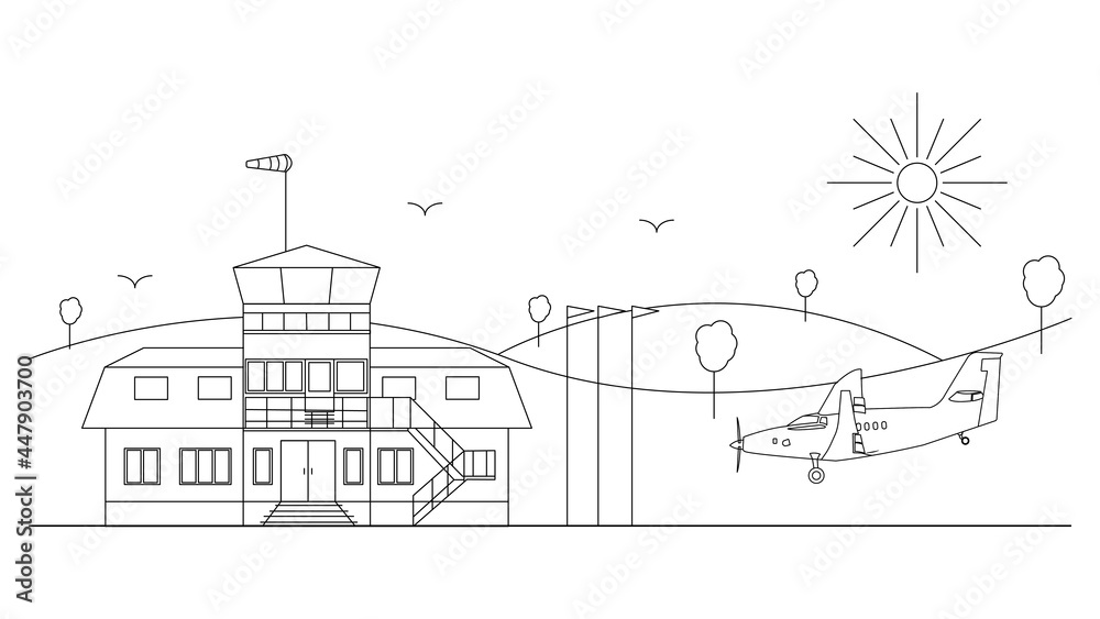 An airport for small aircraft.