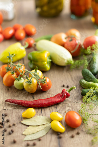 preservation of tomatoes and cucumbers