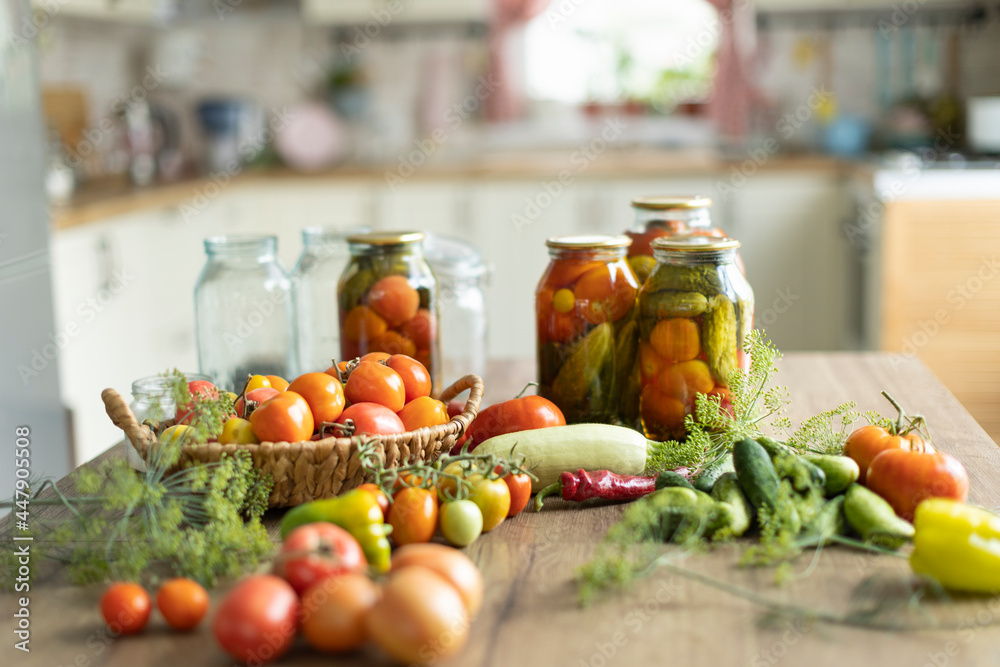 preservation of tomatoes and cucumbers