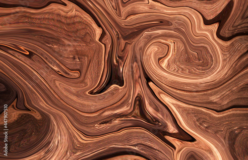 Brown Psychedelic liquid marble fluid abstract art background design. Trendy liquid marble style. Ideal for web, advertisement, prints, wallpapers.