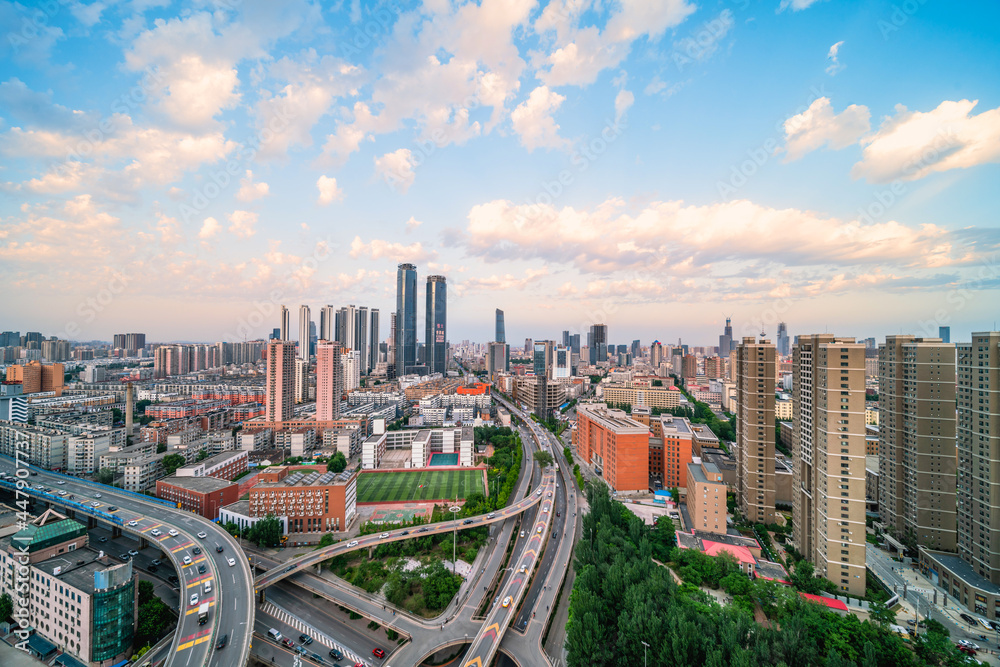 View of the city in Shenyang,Liaoning province,China.