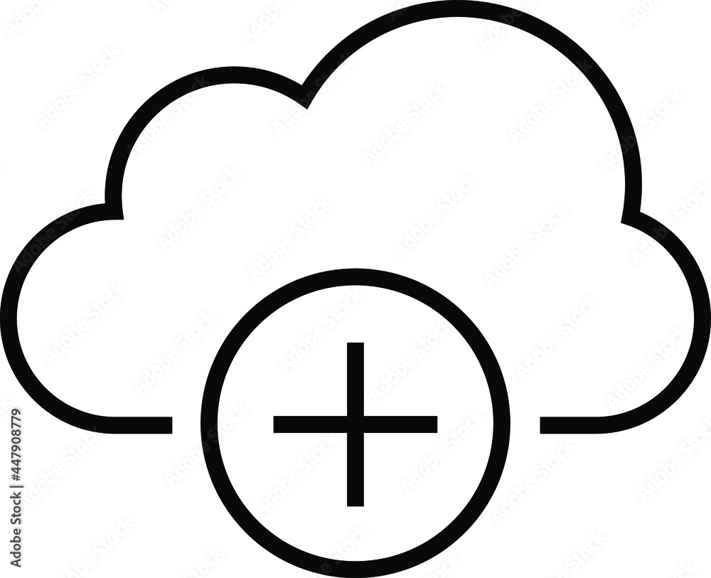 Cloud icon, vector illustration on white backgound Cloud icon, vector illustration on white backgound