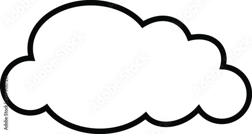Cloud icon, vector illustration on white backgound