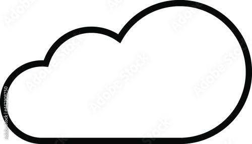 Cloud icon, vector illustration on white backgound