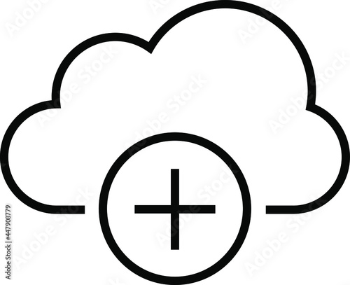 Cloud icon, vector illustration on white backgound