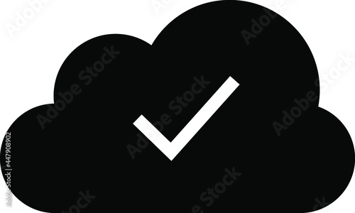 Cloud icon, vector illustration on white backgound