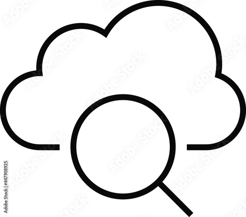 Cloud icon, vector illustration on white backgound
