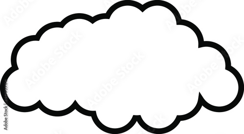 Cloud icon, vector illustration on white backgound