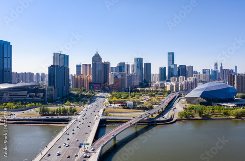 Of Hunhe River in Shenyang City Reflective.