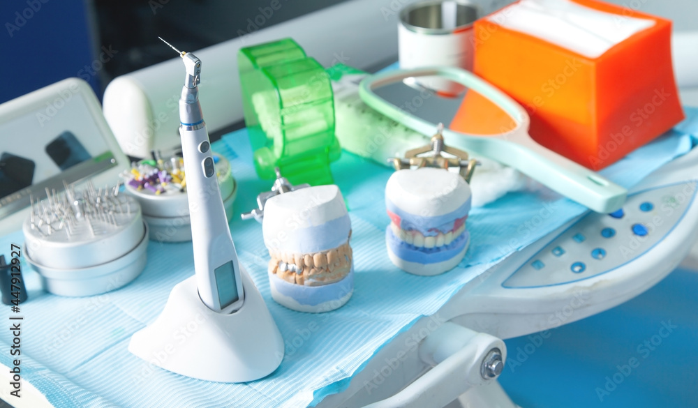 Dental clinic. Dentist equipments. Tooth care