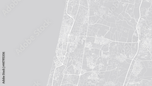 Urban vector city map of Netanya, Israel, middle east photo