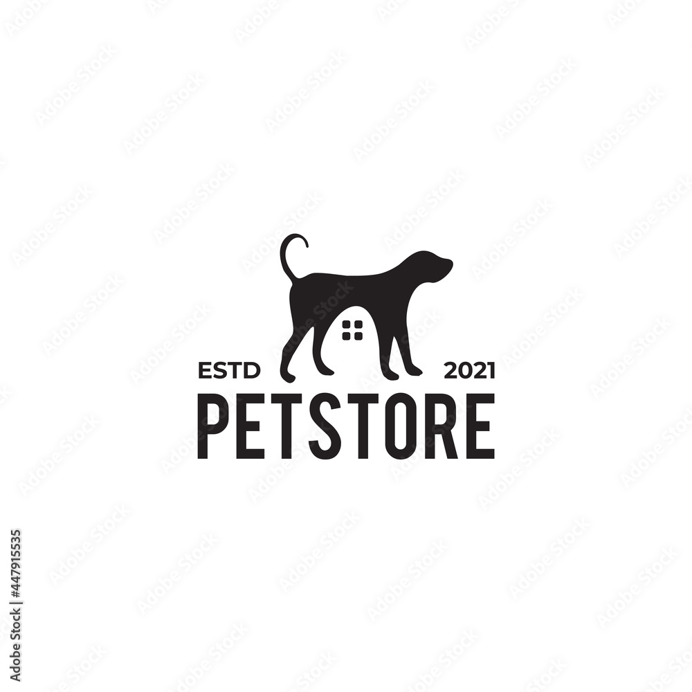 Pet shop logo design template