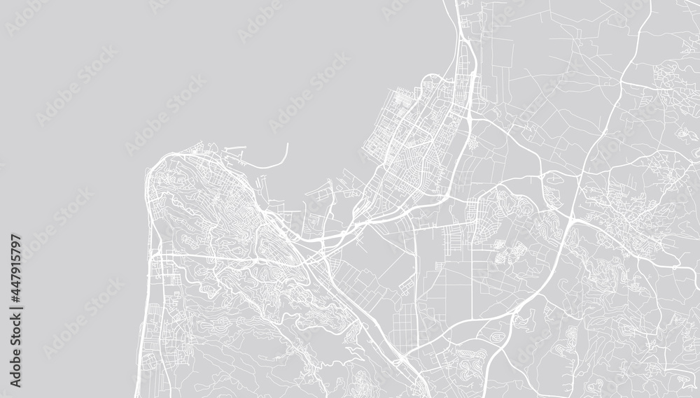Fototapeta premium Urban vector city map of Haifa, Israel, middle east