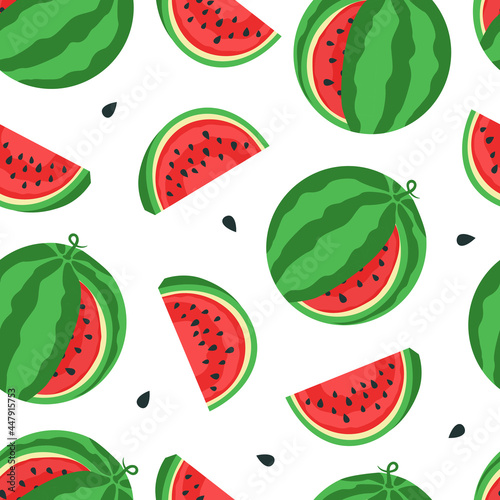 Fototapeta Naklejka Na Ścianę i Meble -  Watermelon  pattern. Vector