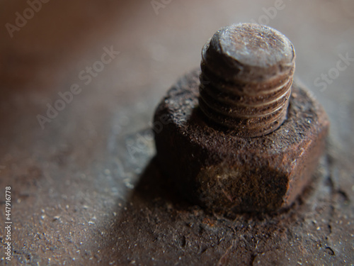 old rust bolt and nut