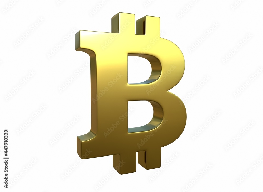 A golden bitcoin sign with scratches 3d-rendering A golden bitcoin sign with scratches 3d-rendering