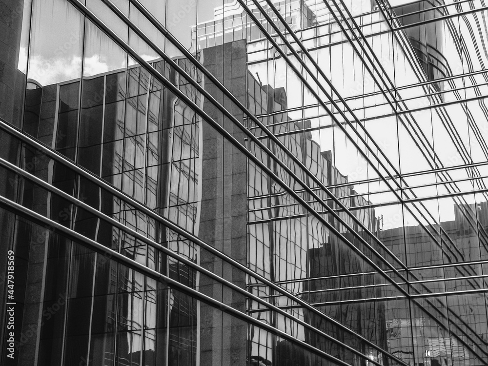 Reflecting glass buildings Reflecting glass buildings