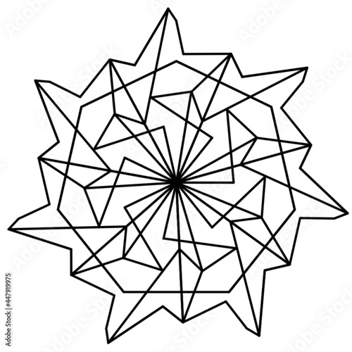 Abstract geometric line art symbol polygon-7d1