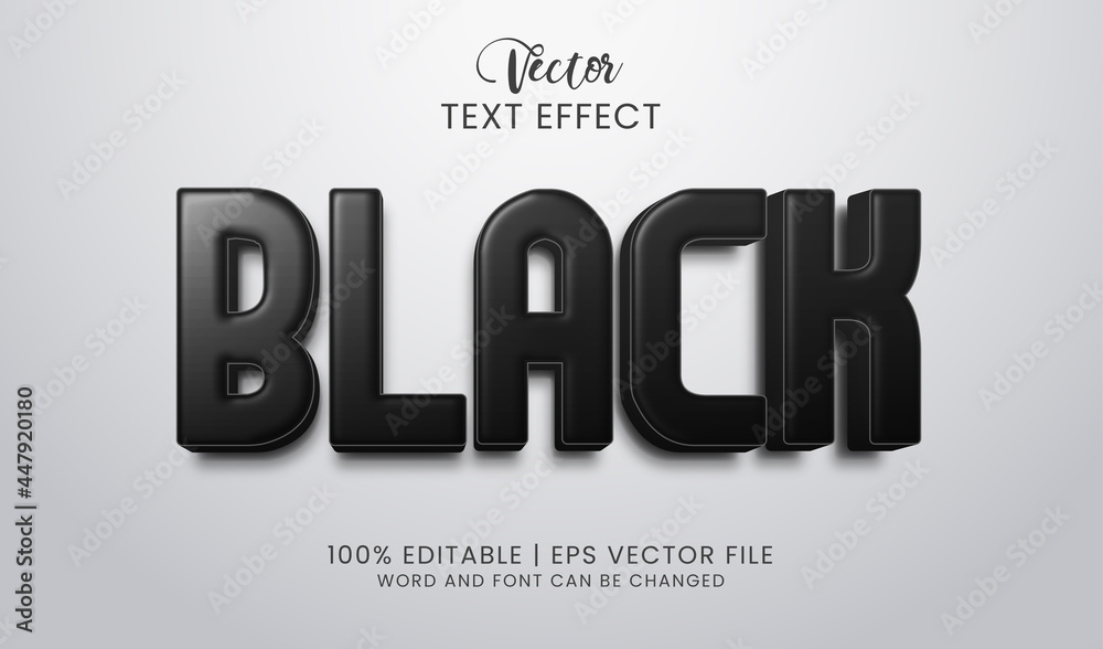 Classy and stand out editable black text effect