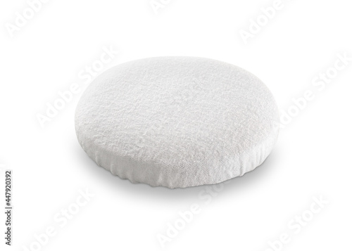 White polishing cushion on white background