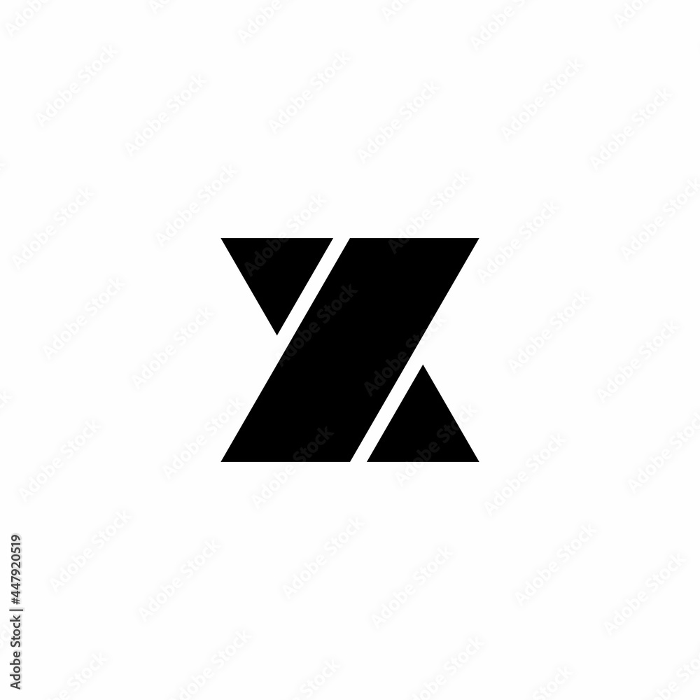 ZX initials letter monogram logo, black and white ZX initials letter monogram logo, black and white