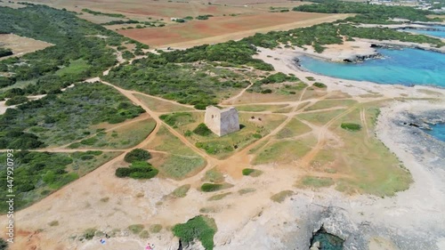 Aerial view of Torre Pozzelle, Ostuni, Italy