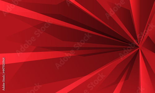 Abstract red speed zoom geometric background vector illustration.