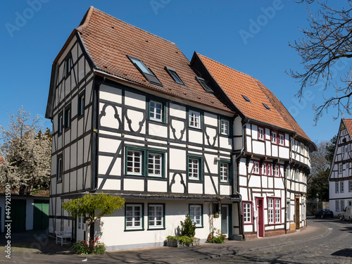 Fachwerkhäuser in der Altstadt, Soest, Westfalen, Nordrhein-Westfalen, Deutschland, Europa