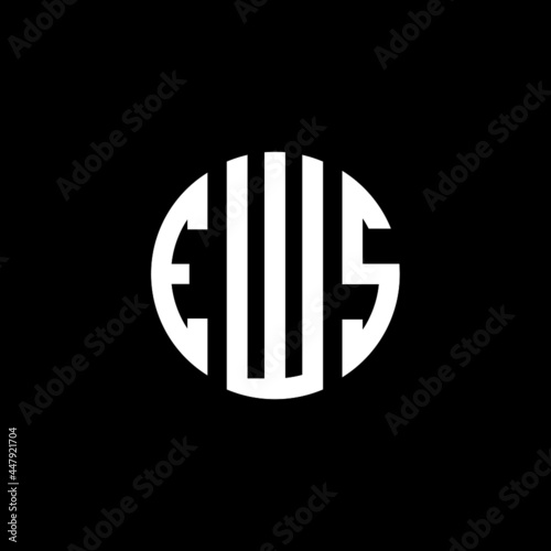 EWS letter logo design. EWS letter in circle shape. EWS Creative three letter logo. Logo with three letters. EWS circle logo. EWS letter vector design logo  photo