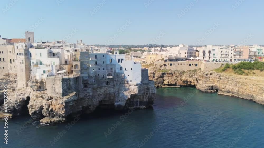 Aerial view of Polignano, Italy Aerial view of Polignano, Italy