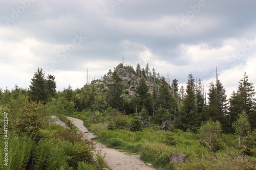 The Hochstein mountain at the border of Germany and Czech republic