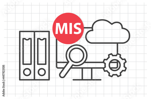 MIS (Management Information System) business concept - vector illustration